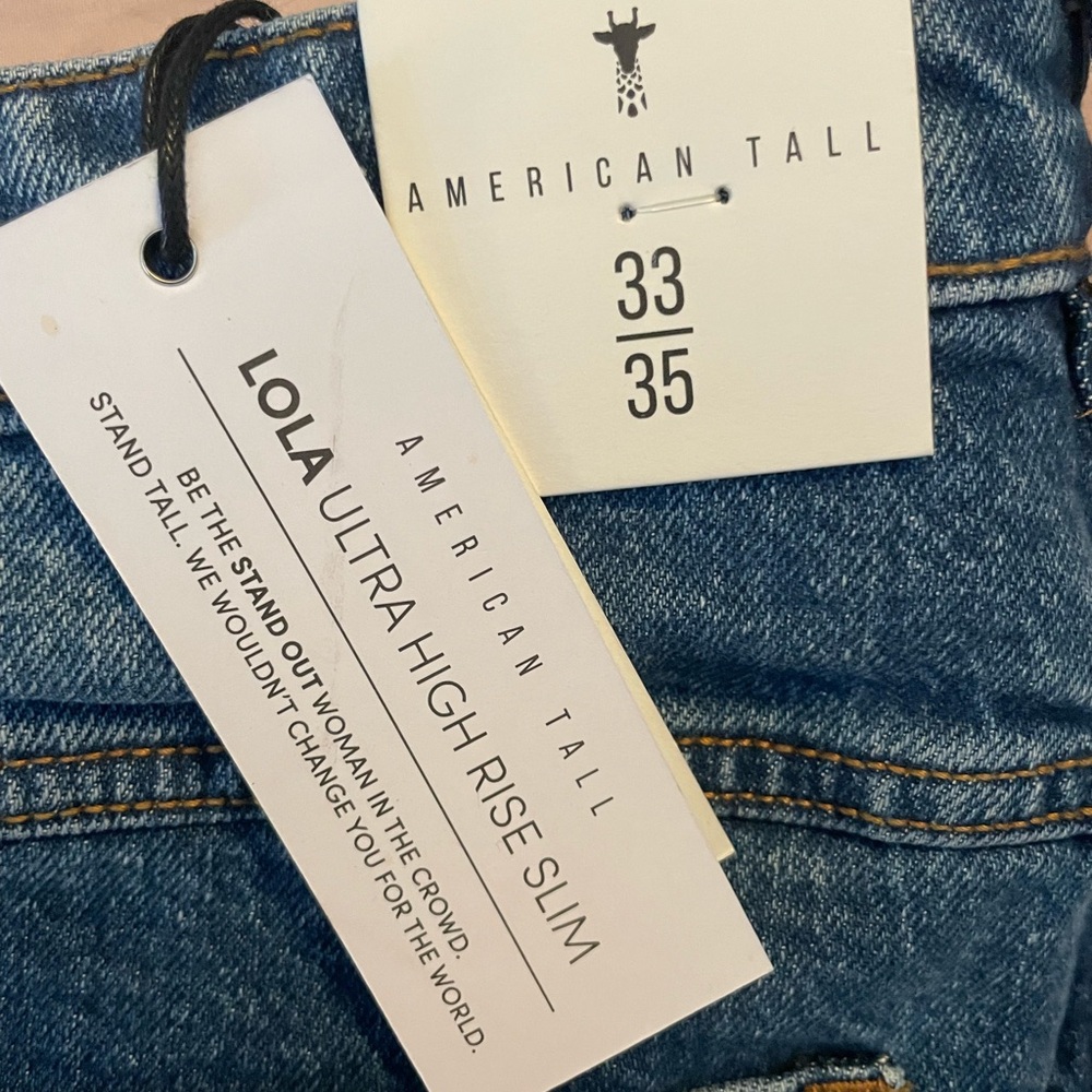 American Tall Women's Straight Leg Jeans - Blue